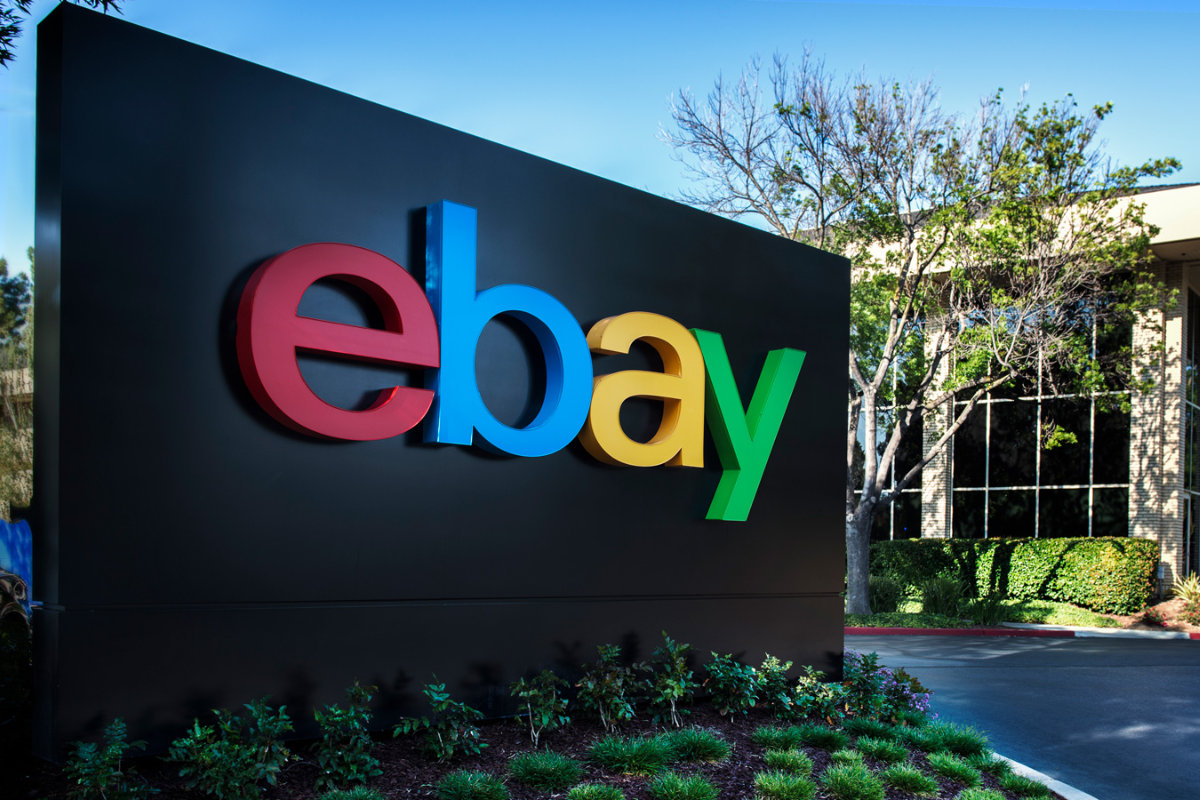 eBay sign at San Jose corporate offices