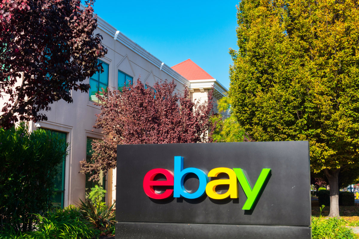 eBay sign at its corporate offices