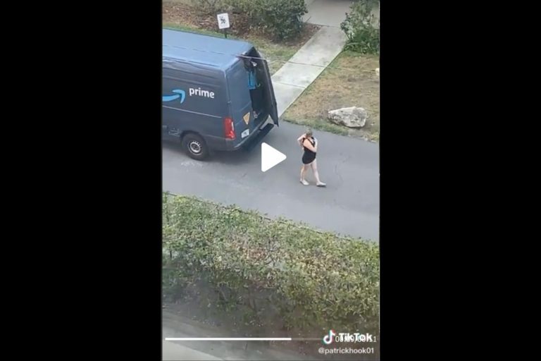 Update 11/08 – Amazon Delivery Driver Caught With Woman Leaving Back of Van
