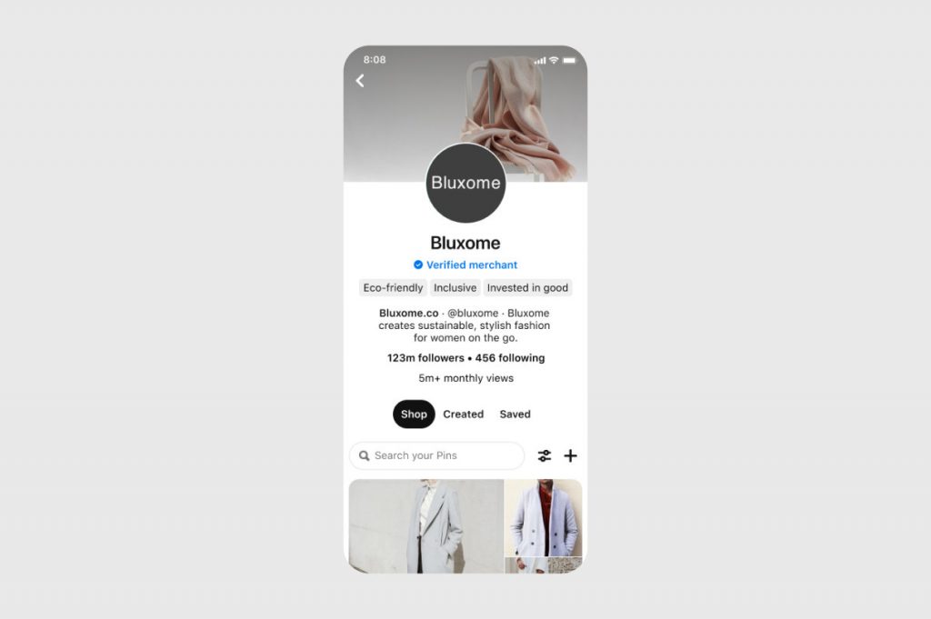 Pinterest Launches New Merchant Features To Help Online Retailers Succeed On The Platform 7 Pinterest Shop Tab on Business Profiles