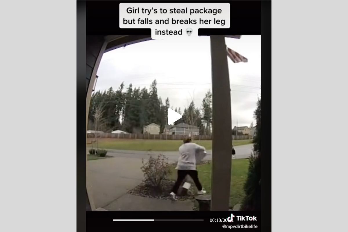 TikTok porch pirate karma video