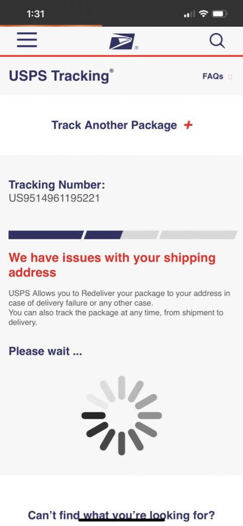 usps tracking number